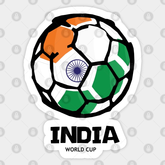 India Football Country Flag Sticker by KewaleeTee